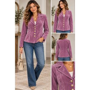 Live a Little Vintage Purple Suede Leather Blazer Small